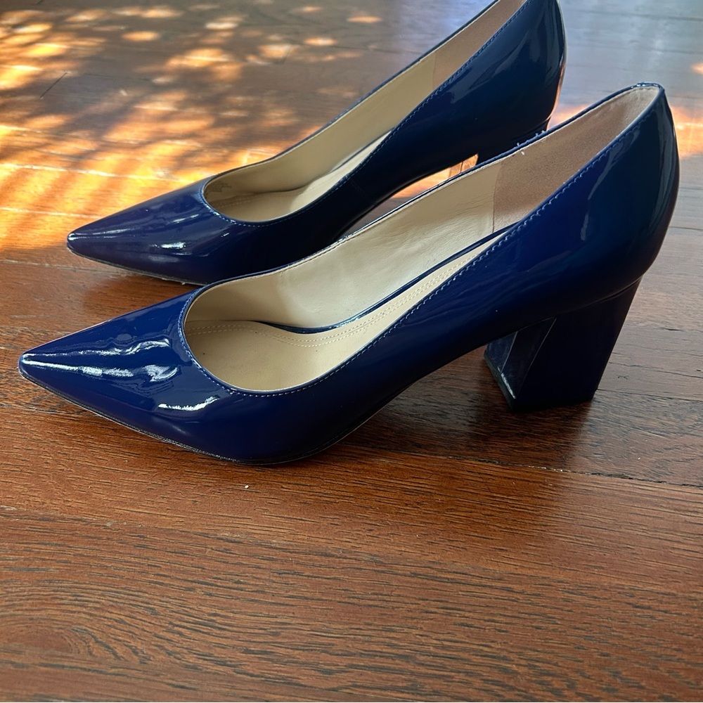 Marc Fisher Block Heel Pumps Blue